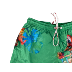 Boxer mare Uomo BoB Company - fantasia Pappagallo/fiore - colore verde