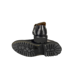 Scarpa uomo Doucal's - Doppia fibbia e fiore in pelle - Colore Nero