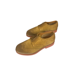 Scarpa uomo Doucal's - Derby Stringate - in camoscio - Colore Cammello