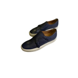 Scarpa uomo Doucal's - Sneaker in pelle doppia fibbia - Colore Blu