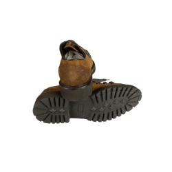 Scarpa uomo - Doucal's - Stringata con lacci a contrasto in suede - Colore Cammello
