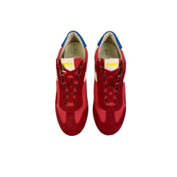 Scarpa uomo - Diadora Heritage - Equipe H CANVAS STONE WASH - Colore rosso scuro