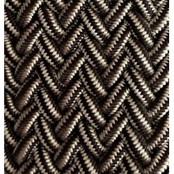 Cintura uomo Bergamotto - Treccia bicolore - Marrone/argento