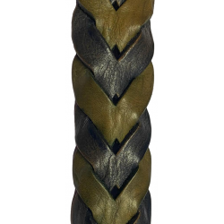 Cintura uomo Minoronzoni 1953 - Vintage - Intrecciata - Pelle - Bicolore - Blu/verde