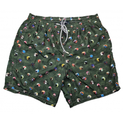Boxer mare Uomo Zeybra Portofino 1962 - fantasia caschi - verde
