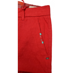 Bermuda uomo BoB Company - tinta unita ricami - rubino