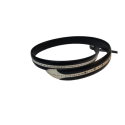 Cintura uomo Orciani - Vintage in vera pelle  colore nero e panna