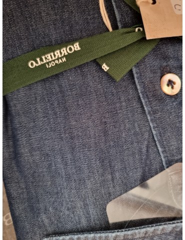 Camicia uomo Borriello Napoli -  Collo francese - denim
