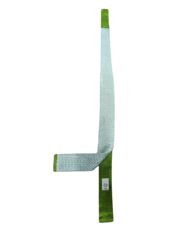 Cravatta uomo Altea - Maglia di seta verde/bianco
